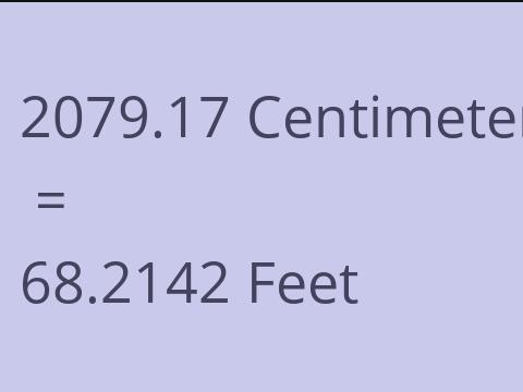 2079.17 CM TO FEET
