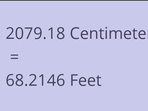 2079.18 CM TO FEET