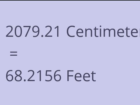 2079.21 CM TO FEET