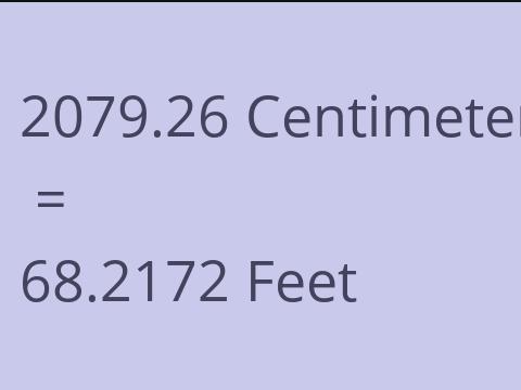 2079.26 CM TO FEET