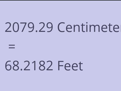 2079.29 CM TO FEET