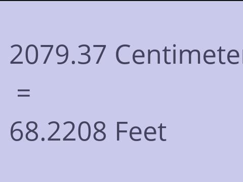 2079.37 CM TO FEET