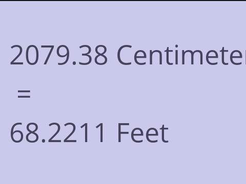 2079.38 CM TO FEET