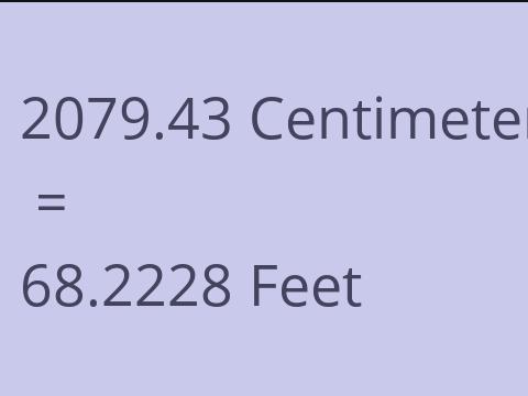 2079.43 CM TO FEET