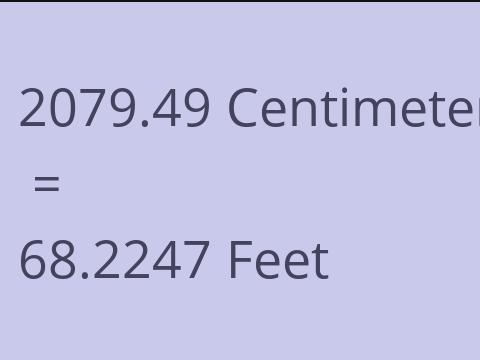 2079.49 CM TO FEET
