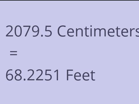 2079.5 CM TO FEET