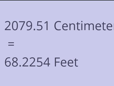 2079.51 CM TO FEET