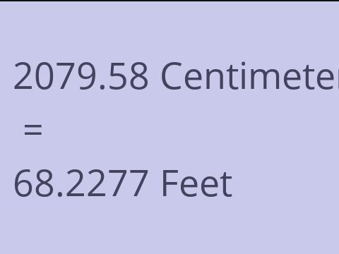 2079.58 CM TO FEET