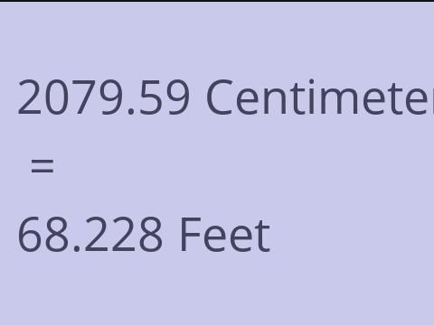 2079.59 CM TO FEET