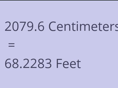 2079.6 CM TO FEET