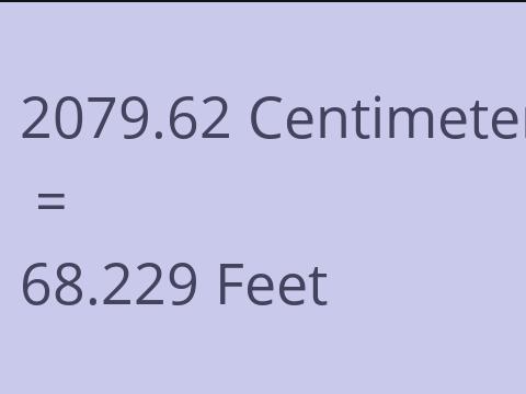 2079.62 CM TO FEET