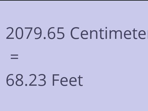 2079.65 CM TO FEET