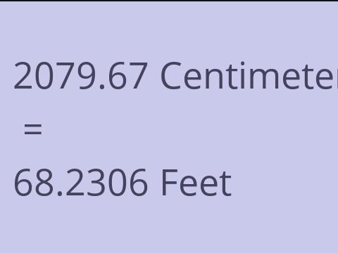 2079.67 CM TO FEET