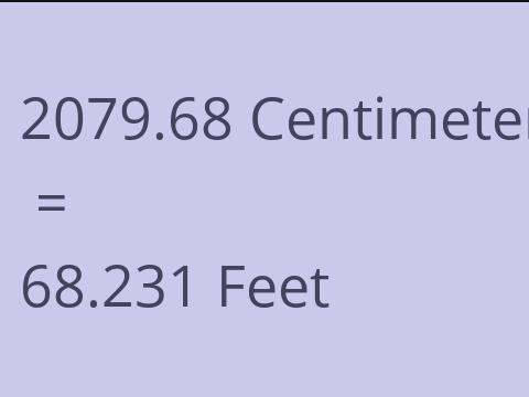 2079.68 CM TO FEET