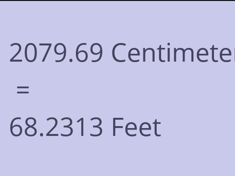 2079.69 CM TO FEET