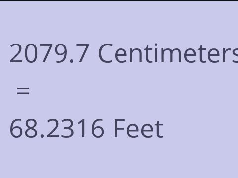 2079.7 CM TO FEET