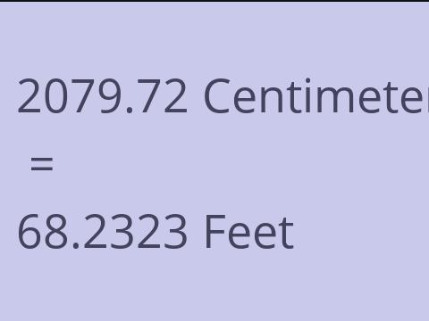 2079.72 CM TO FEET