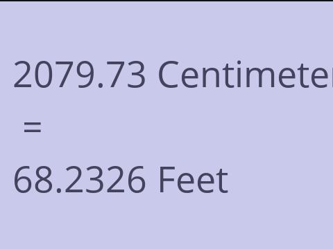 2079.73 CM TO FEET