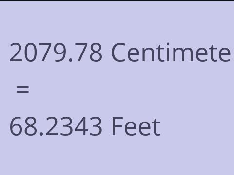 2079.78 CM TO FEET
