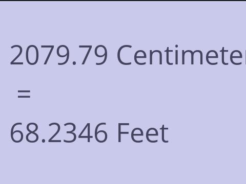 2079.79 CM TO FEET