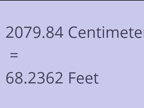 2079.84 CM TO FEET