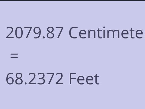 2079.87 CM TO FEET