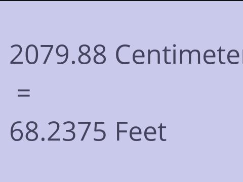2079.88 CM TO FEET