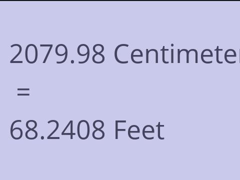 2079.98 CM TO FEET