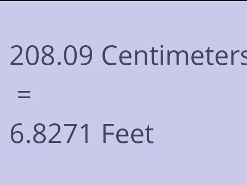 208.09 CM TO FEET