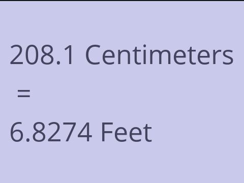 208.1 CM TO FEET