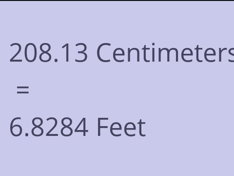 208.13 CM TO FEET