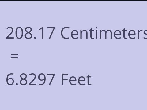 208.17 CM TO FEET