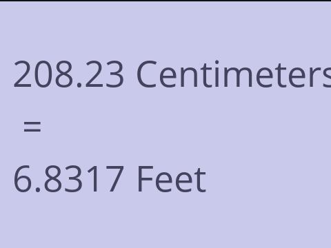 208.23 CM TO FEET