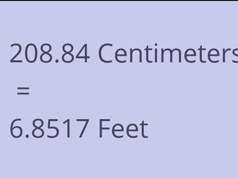 208.84 CM TO FEET