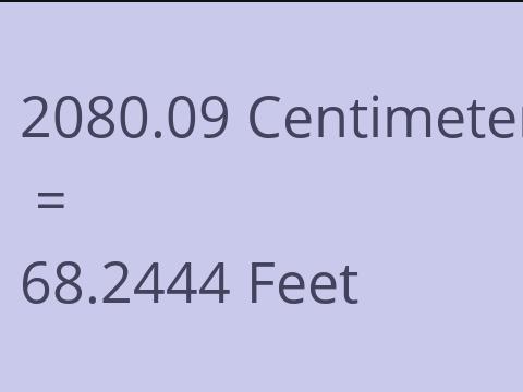 2080.09 CM TO FEET