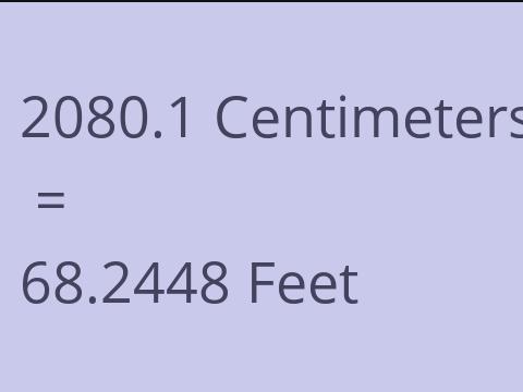 2080.1 CM TO FEET