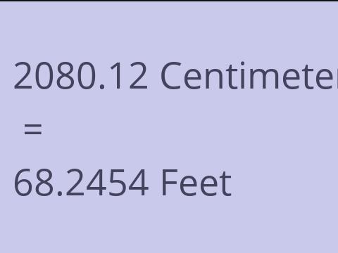 2080.12 CM TO FEET