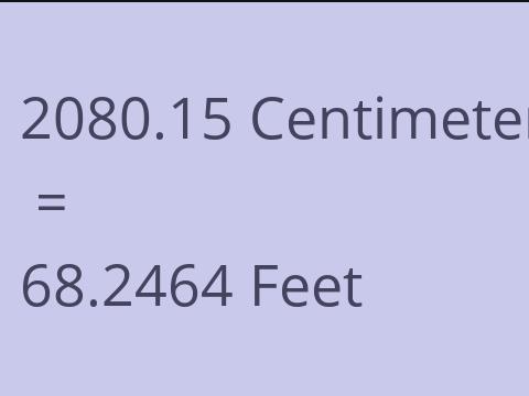 2080.15 CM TO FEET