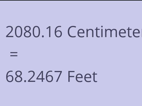 2080.16 CM TO FEET