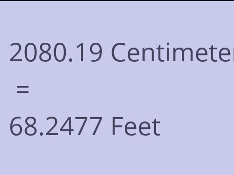 2080.19 CM TO FEET