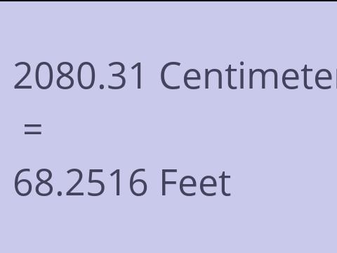 2080.31 CM TO FEET