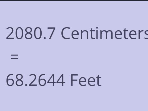 2080.7 CM TO FEET