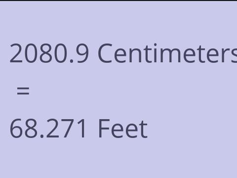 2080.9 CM TO FEET