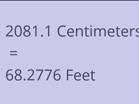 2081.1 CM TO FEET