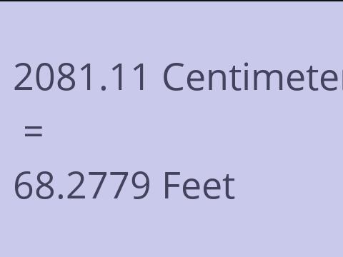 2081.11 CM TO FEET