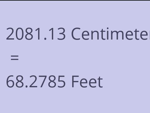 2081.13 CM TO FEET