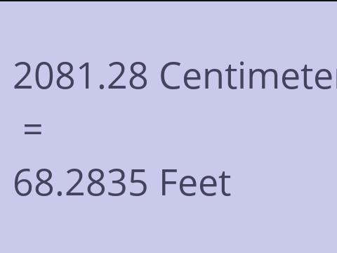 2081.28 CM TO FEET