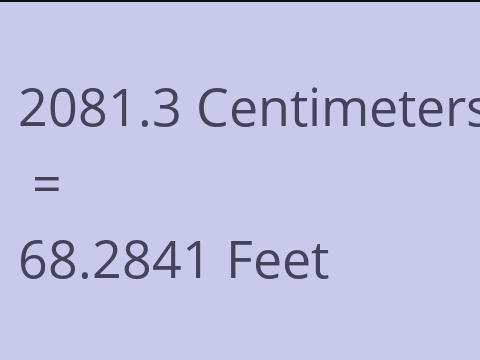 2081.3 CM TO FEET