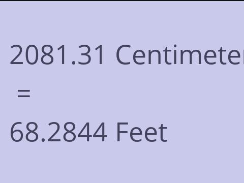 2081.31 CM TO FEET