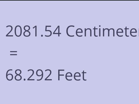 2081.54 CM TO FEET